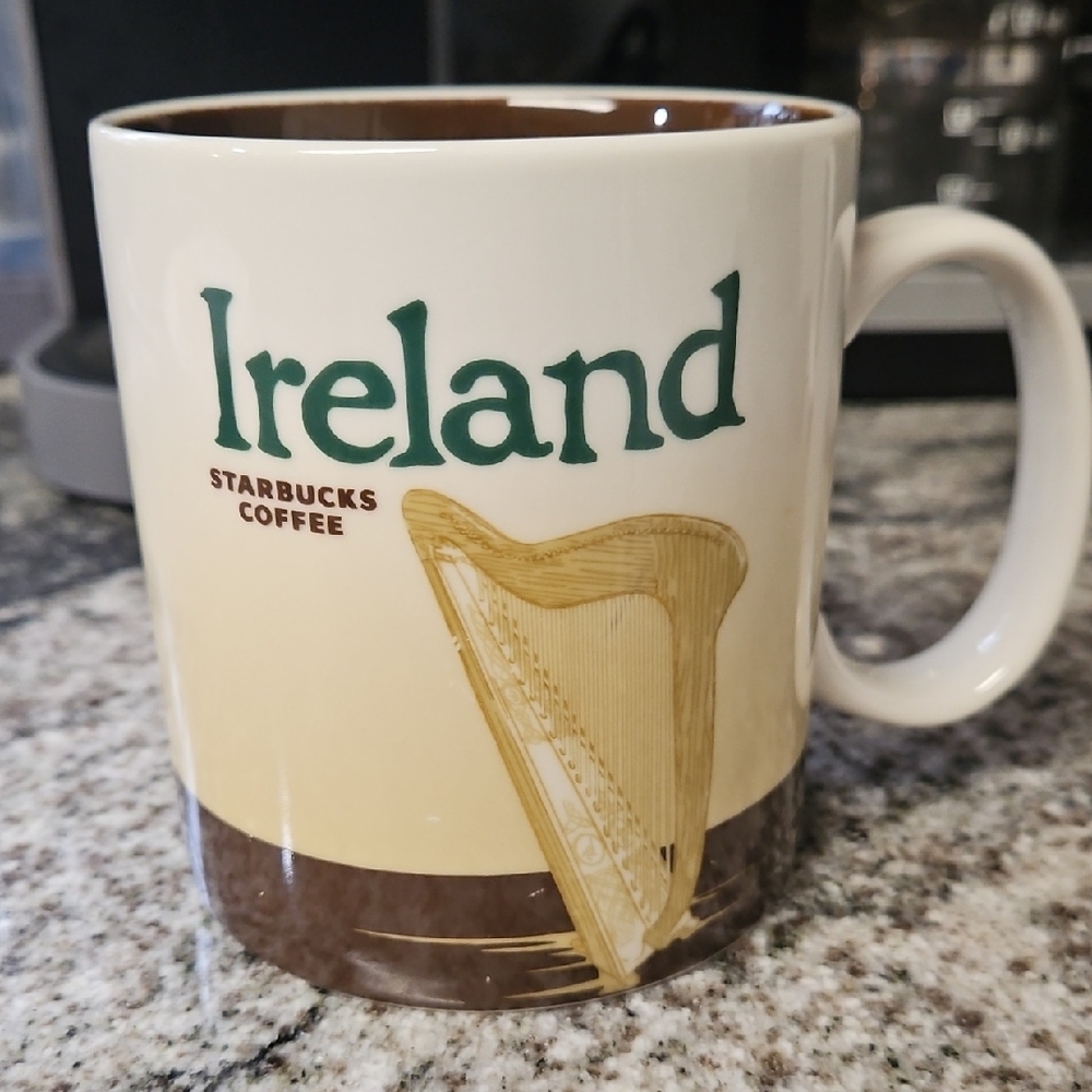 Starbucks Ireland Coffee Mug - Cream and Brown - Picture 1 of 4